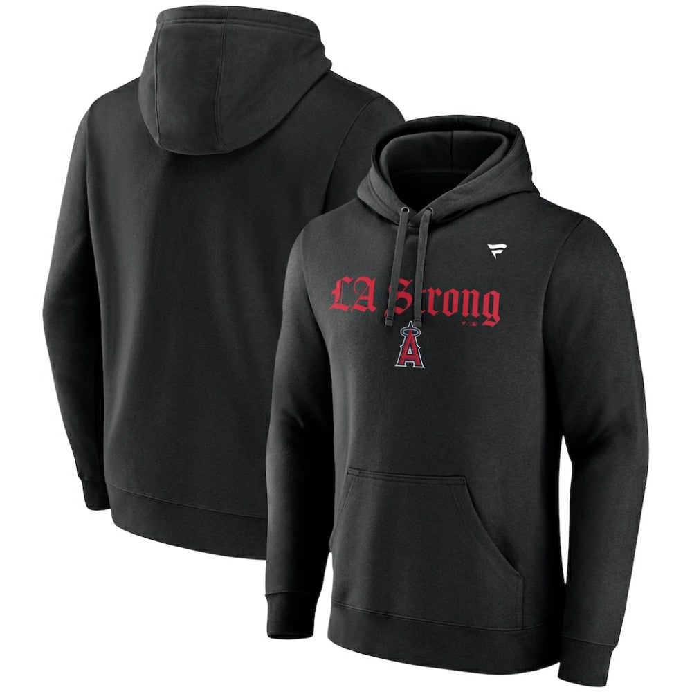 Los Angeles Angels Fanatics Unisex LA Strong Fleece Pullover Hoodie - Black Hoodies