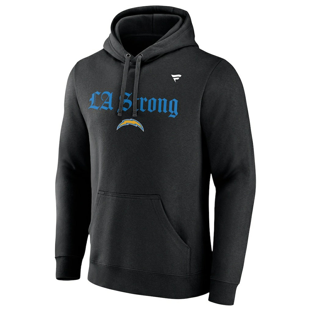 Los Angeles Chargers Unisex LA Strong Fleece Pullover Hoodie Black
