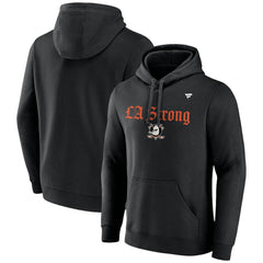NHL Anaheim Ducks Fanatics Unisex LA Strong Fleece Pullover Hoodie - Black