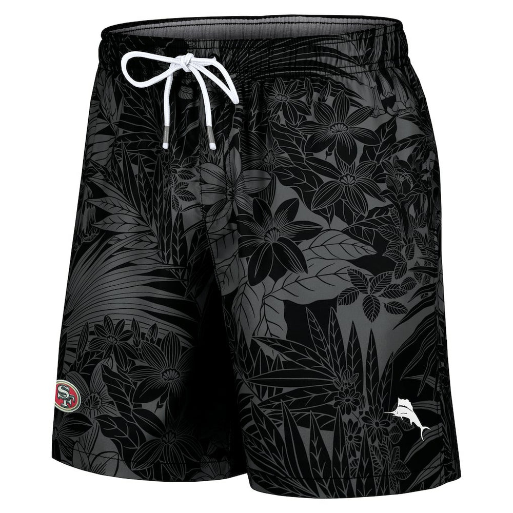 San Francisco 49ers Naples Santiago Palm Shorts Black