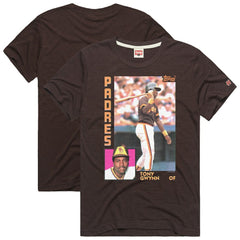 Tony Gwynn San Diego Padres Homage 1984 Topps Baseball Card Player T-Shirt - Brown T-shirts