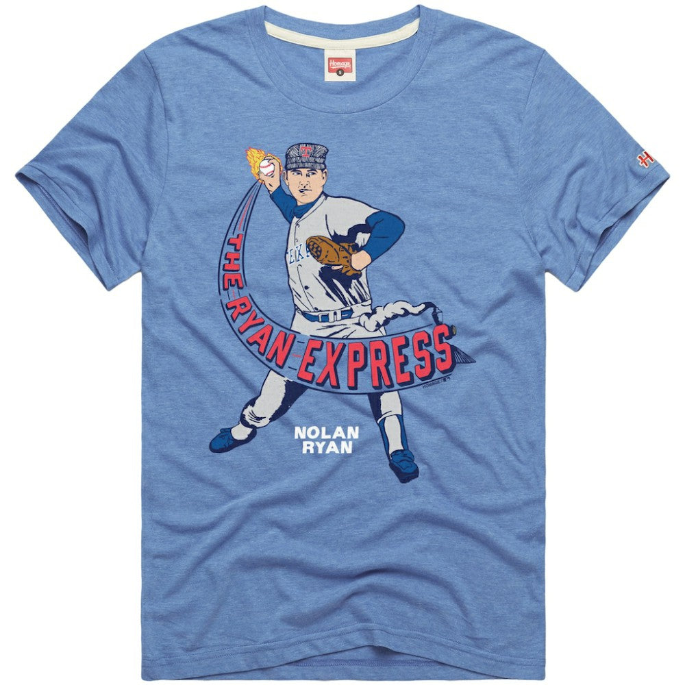 Nolan Ryan Texas Rangers Homage Graphic Player T-Shirt - Light Blue T-shirts