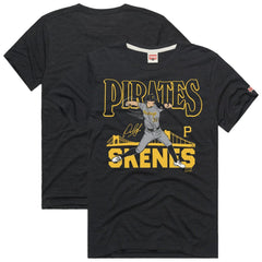 Paul Skenes Pittsburgh Pirates Homage Graphic Player Tri-Blend T-Shirt - Charcoal T-shirts