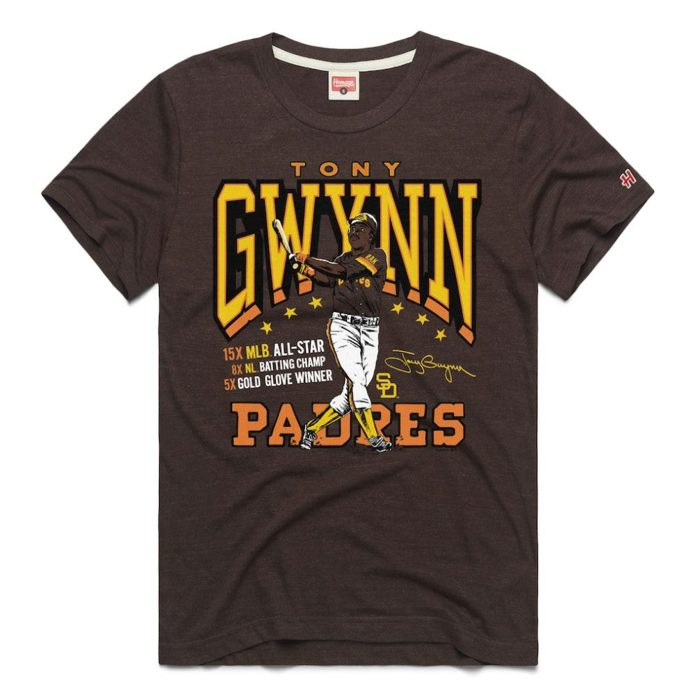 Tony Gwynn San Diego Padres Homage Graphic Player T-Shirt - Brown T-shirts