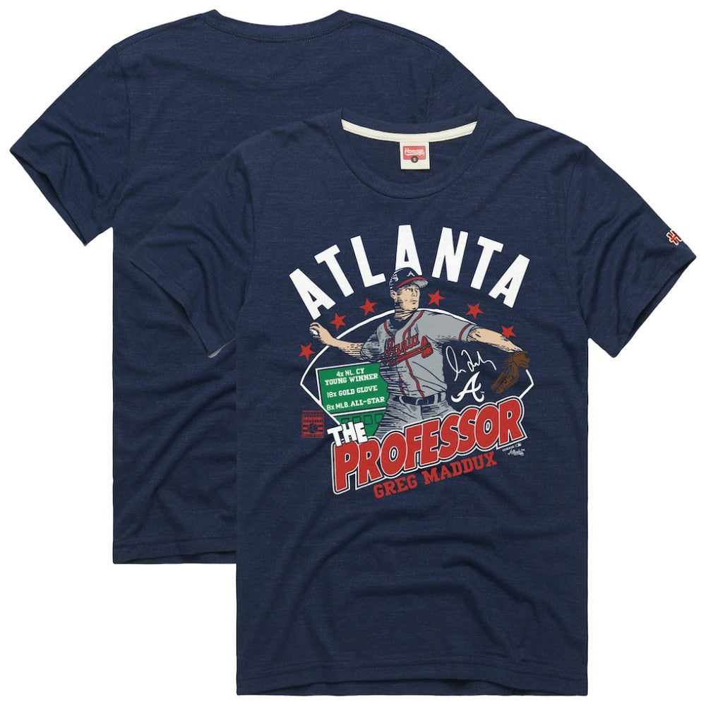 Greg Maddux Atlanta Braves Homage Graphic Player T-Shirt - Navy T-shirts