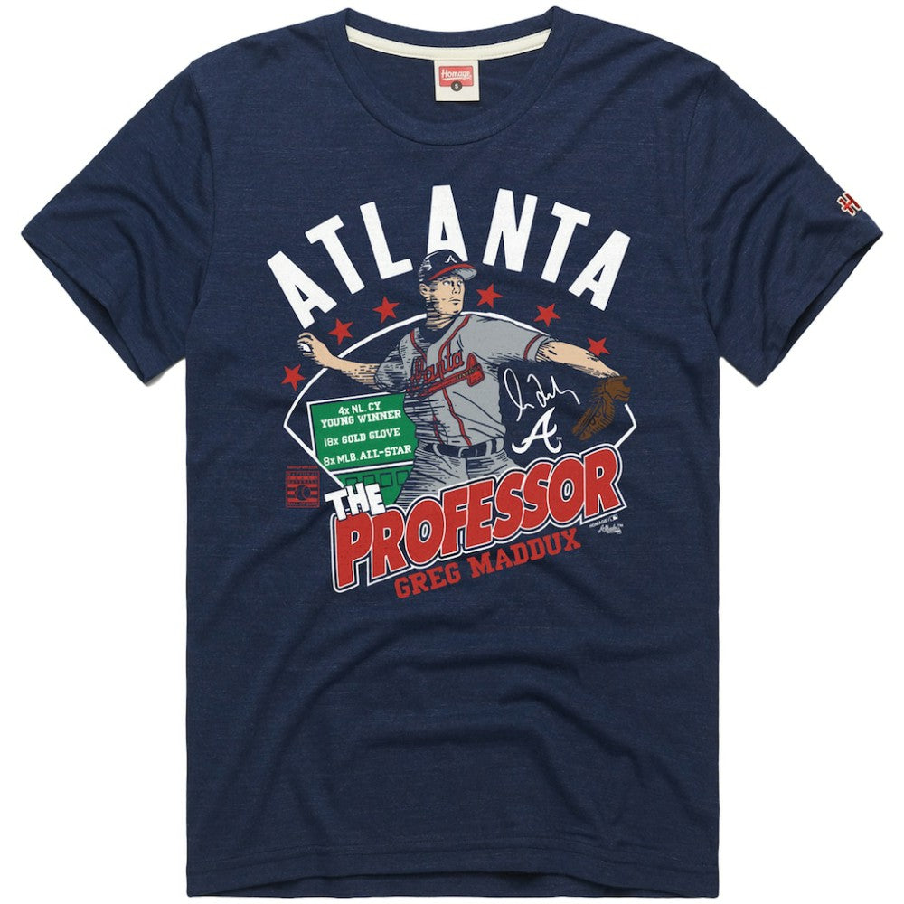Greg Maddux Atlanta Braves Homage Graphic Player T-Shirt - Navy T-shirts