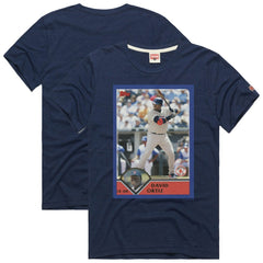 David Ortiz Boston Red Sox Homage 2003 Topps Baseball Card Player T-Shirt - Navy T-shirts