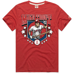 Mike Trout Los Angeles Angels Homage Graphic Player T-Shirt - Red T-shirts