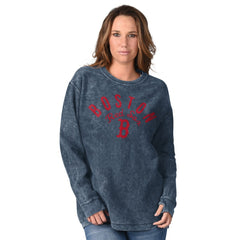 Boston Red Sox G-III 4Her by Carl Banks Women's Comfy Cord Pullover Sweatshirt - Navy Pullover