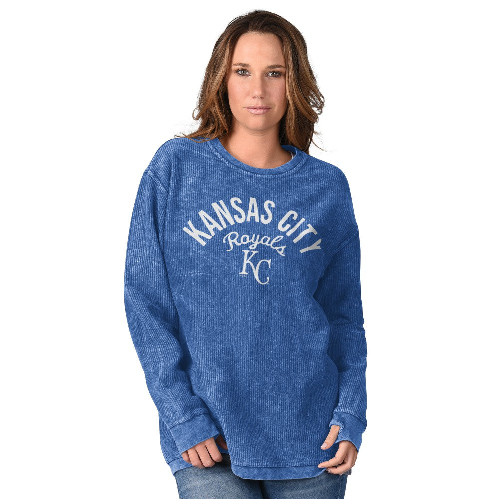 Kansas City Royals G-III 4Her by Carl Banks Women's Comfy Cord Pullover Sweatshirt - Royal Pullover