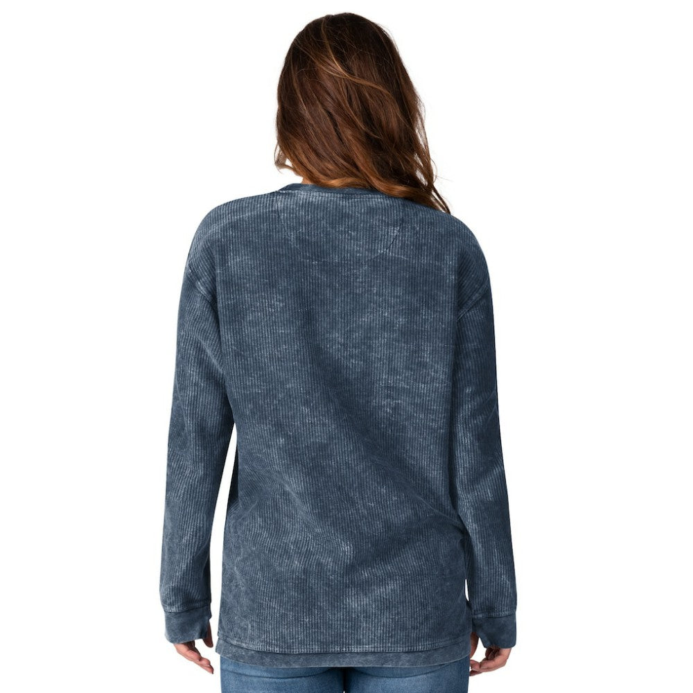 Atlanta Braves G-III 4Her by Carl Banks Women's Comfy Cord Pullover Sweatshirt - Navy Pullover