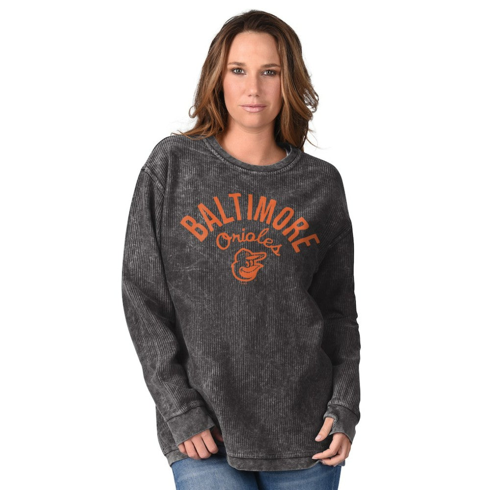 Baltimore Orioles G-III 4Her by Carl Banks Women's Comfy Cord Pullover Sweatshirt - Black Pullover