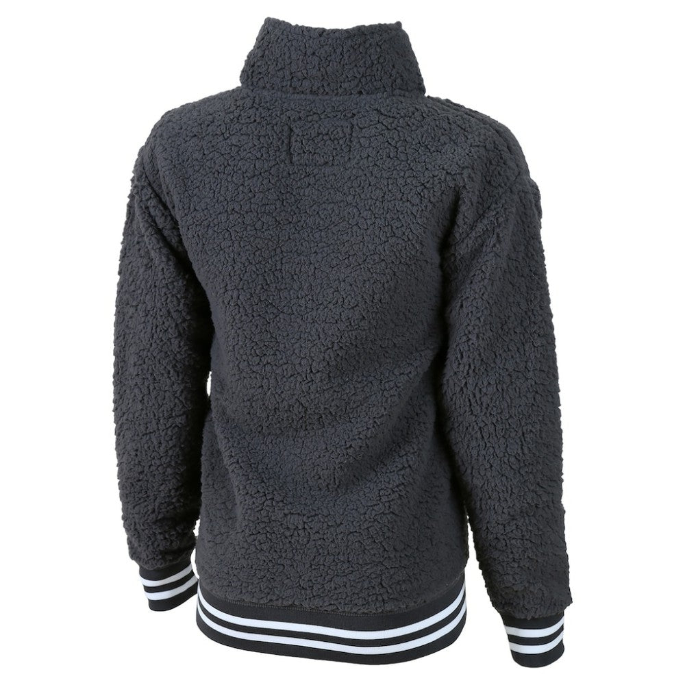 Los Angeles Dodgers G-III 4Her by Carl Banks Women's Play Action Sherpa Fleece Quarter-Zip Jacket - Gray Jackets