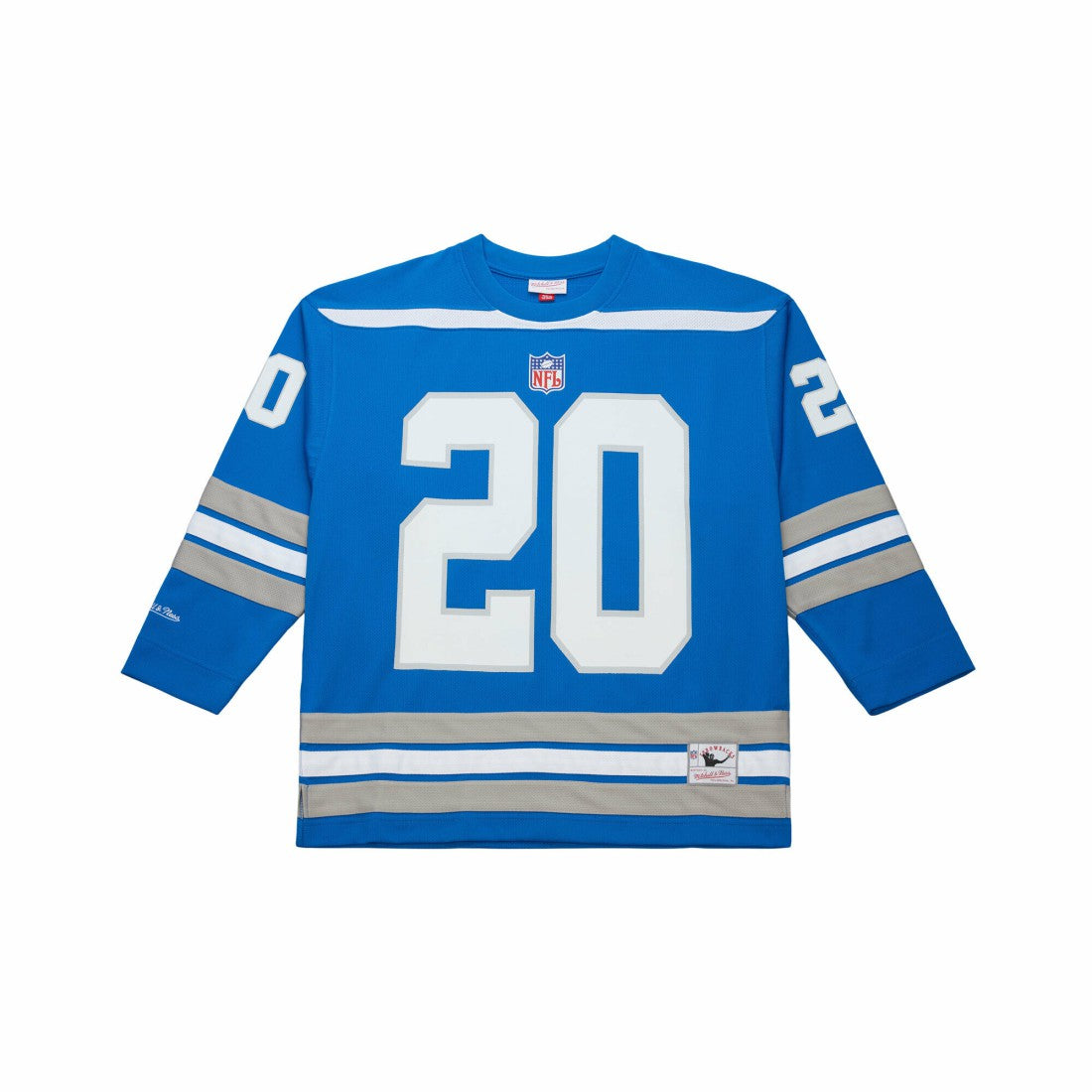 Barry Sanders Detroit Lions Maxxed Out Fashion Hockey Jersey Blue