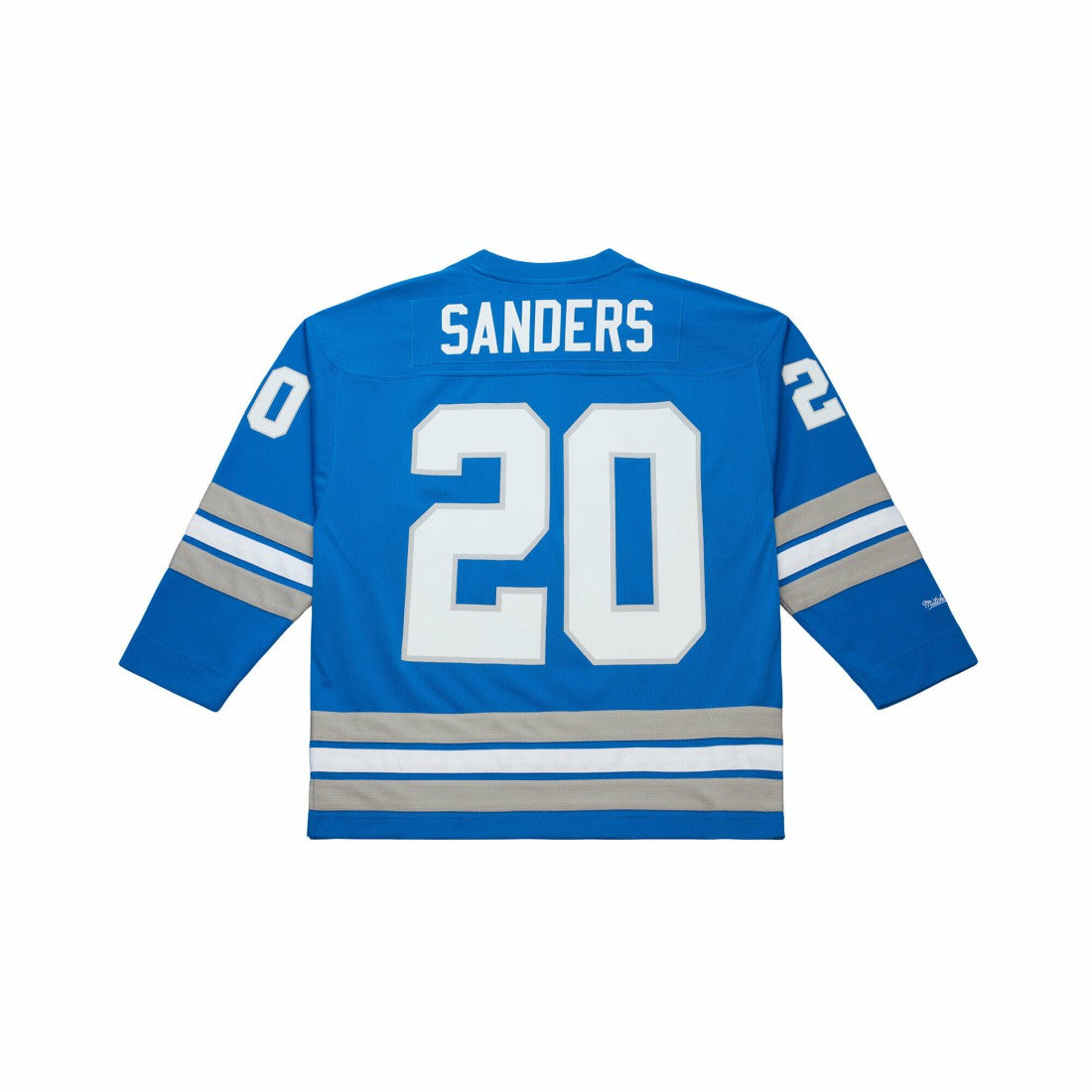 Barry Sanders Detroit Lions Maxxed Out Fashion Hockey Jersey Blue