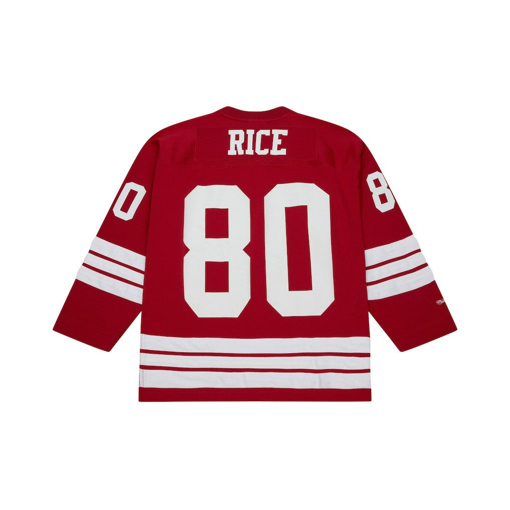 Jerry Rice San Francisco 49ers Maxxed Out Fashion Hockey Jersey Scarlet
