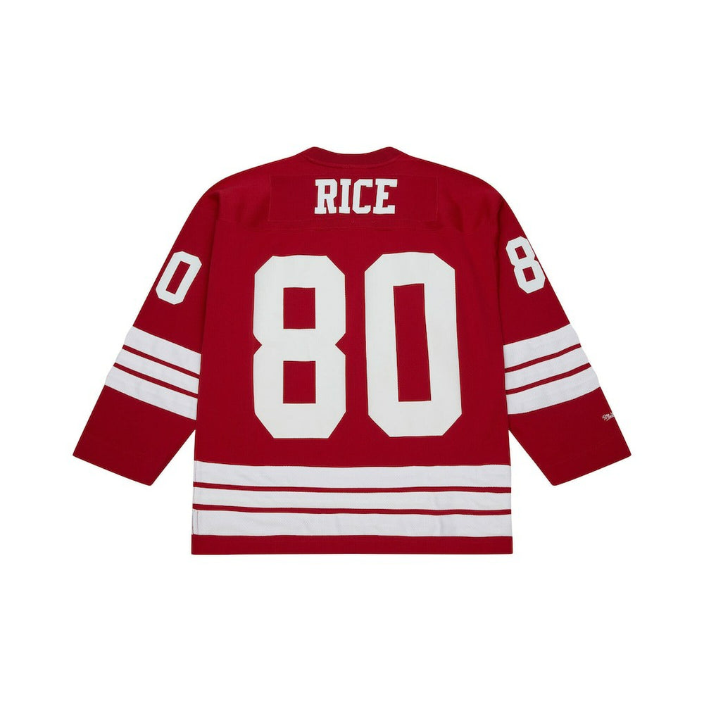 Jerry Rice San Francisco 49ers Maxxed Out Fashion Hockey Jersey Scarlet