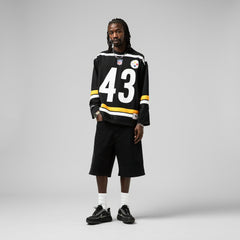 Troy Polamalu Pittsburgh Steelers Maxxed Out Fashion Hockey Jersey Black