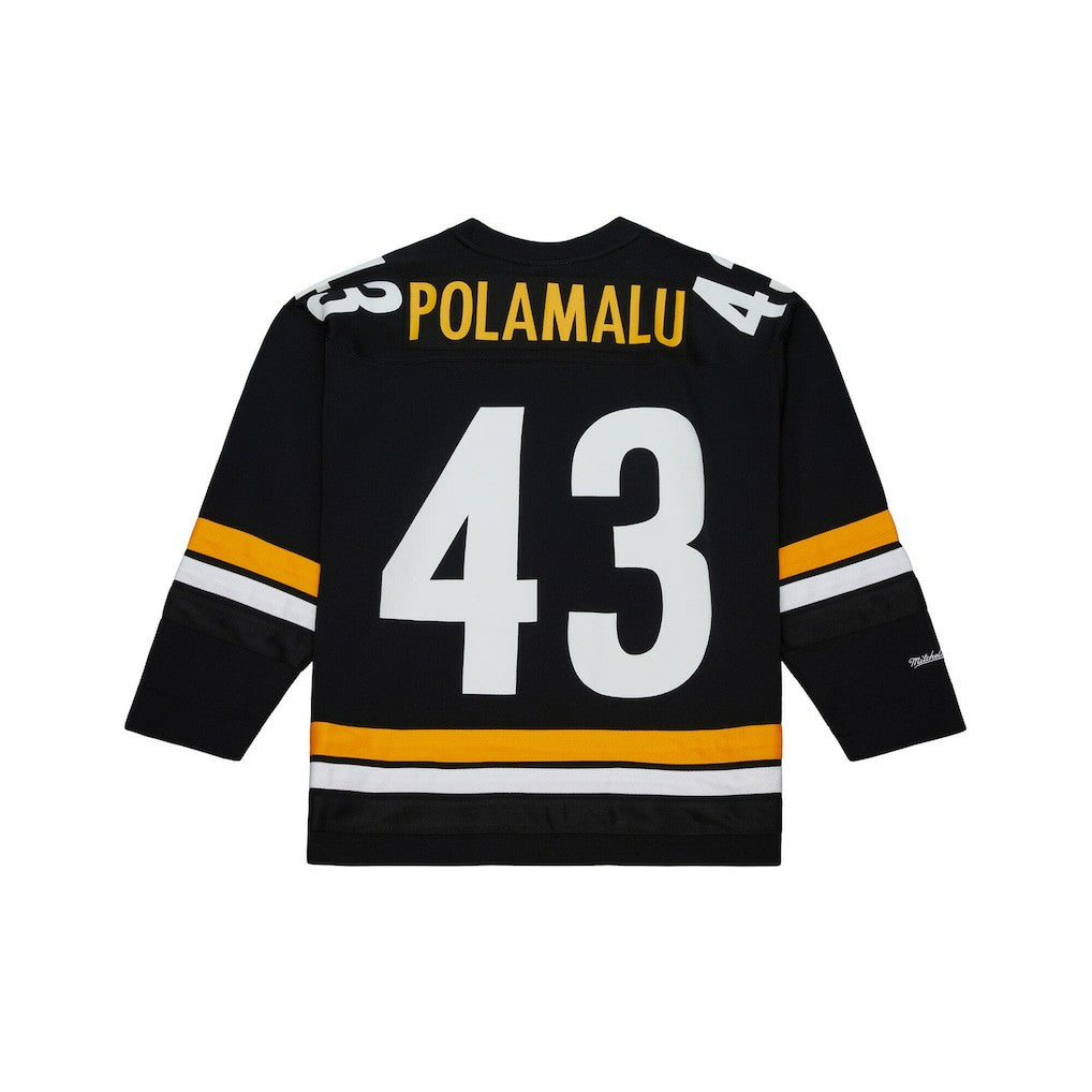 Troy Polamalu Pittsburgh Steelers Maxxed Out Fashion Hockey Jersey Black