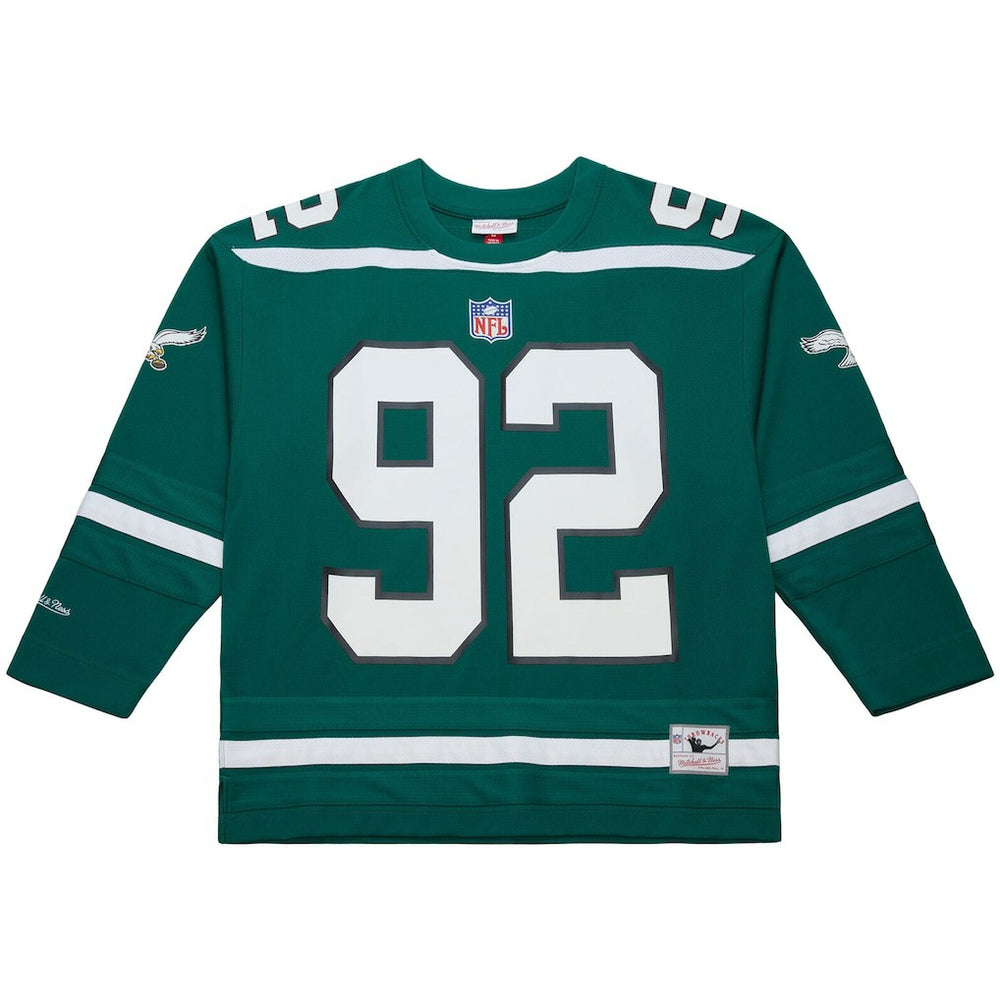 Reggie White Philadelphia Eagles Maxxed Out Fashion Hockey Jersey Kelly Green