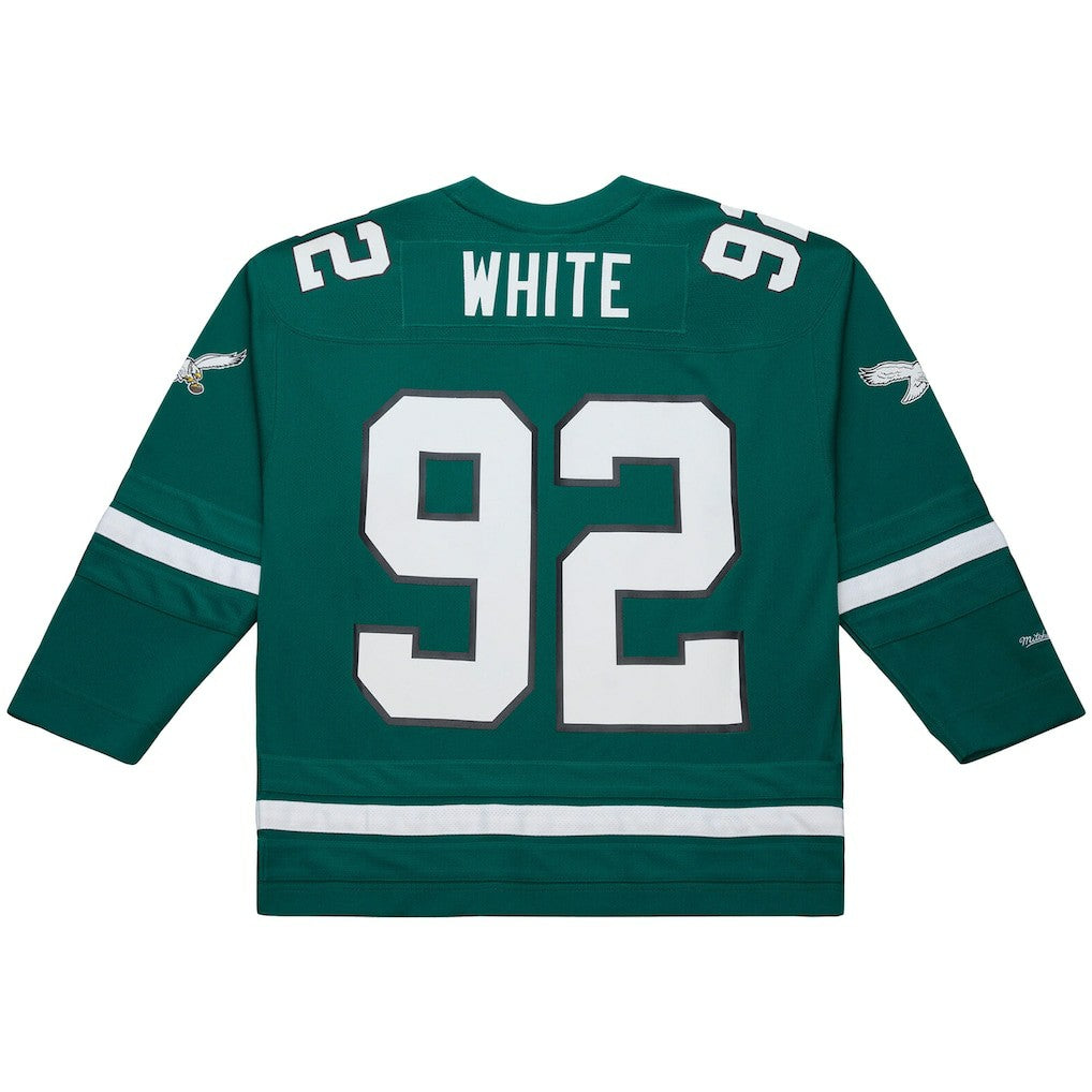 Reggie White Philadelphia Eagles Maxxed Out Fashion Hockey Jersey Kelly Green