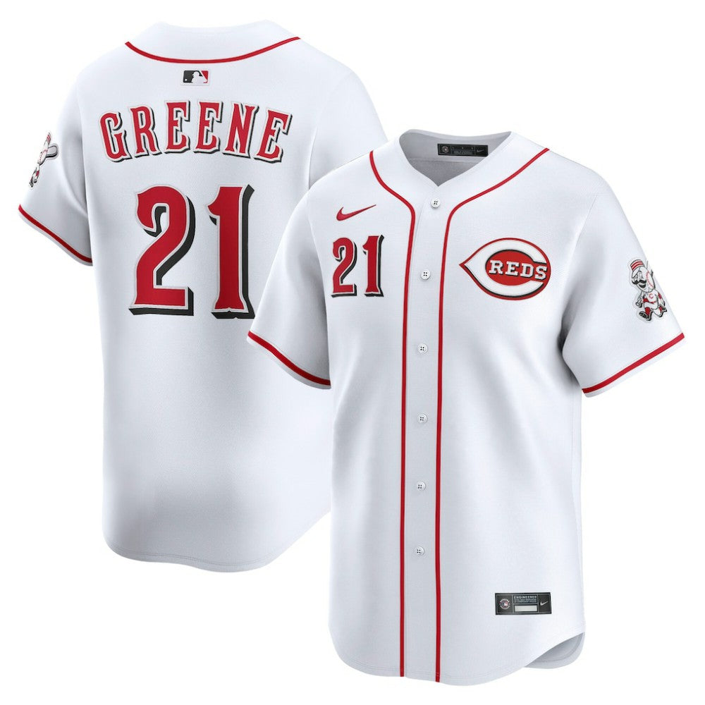 Hunter Greene Cincinnati Reds Nike Home Limited Player Jersey - White Jerseys