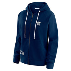 Houston Astros WEAR by Erin Andrews Women's Vintage Full-Zip Raglan Hoodie - Navy Hoodies