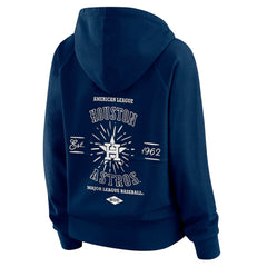 Houston Astros WEAR by Erin Andrews Women's Vintage Full-Zip Raglan Hoodie - Navy Hoodies