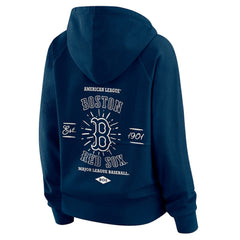 Boston Red Sox WEAR by Erin Andrews Women's Vintage Full-Zip Raglan Hoodie - Navy Hoodies