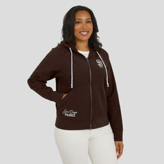 San Diego Padres WEAR by Erin Andrews Women's Vintage Full-Zip Raglan Hoodie - Brown Hoodies