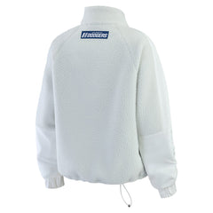 Los Angeles Dodgers WEAR by Erin Andrews Women's Polar Fleece Quarter-Zip Jacket - Gray Jackets