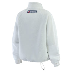 Cleveland Guardians WEAR by Erin Andrews Women's Polar Fleece Quarter-Zip Jacket - Gray Jackets
