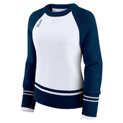 Atlanta Braves WEAR by Erin Andrews Women's Colorblock Raglan Sweater - White