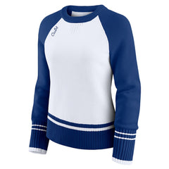 Chicago Cubs WEAR by Erin Andrews Women's Colorblock Raglan Sweater - White