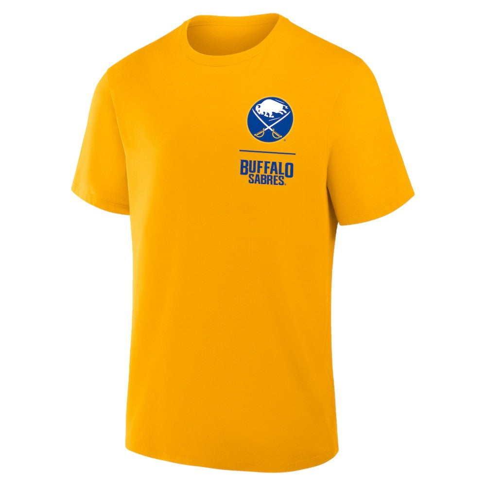 NHL Buffalo Sabres Fanatics Crash The Net Legacy T-Shirt - Gold