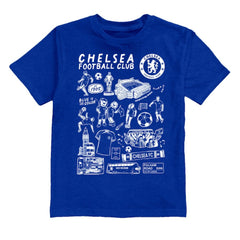 Chelsea Vive La Fete Youth Impressions Artwork T-Shirt Blue shop