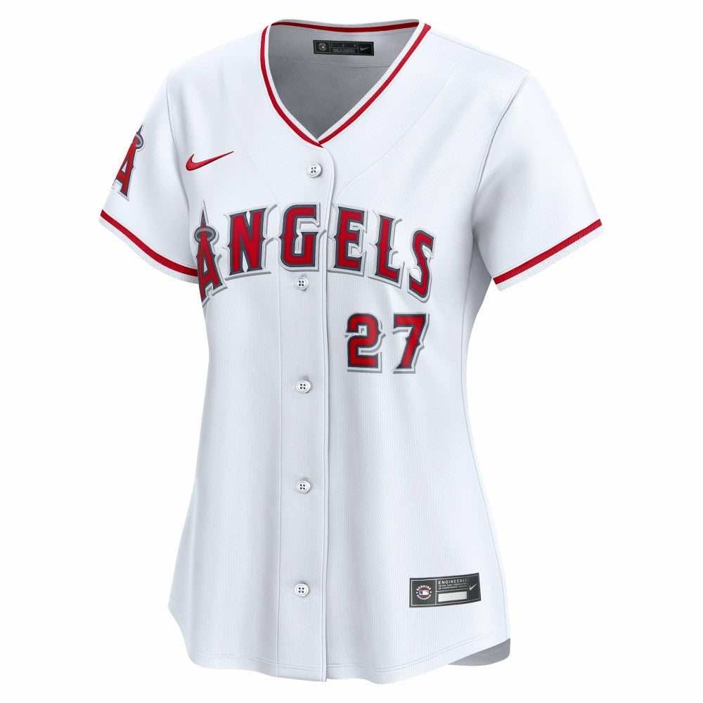 Mike Trout Los Angeles Angels Nike Women's Home Limited Player Jersey - White Jerseys