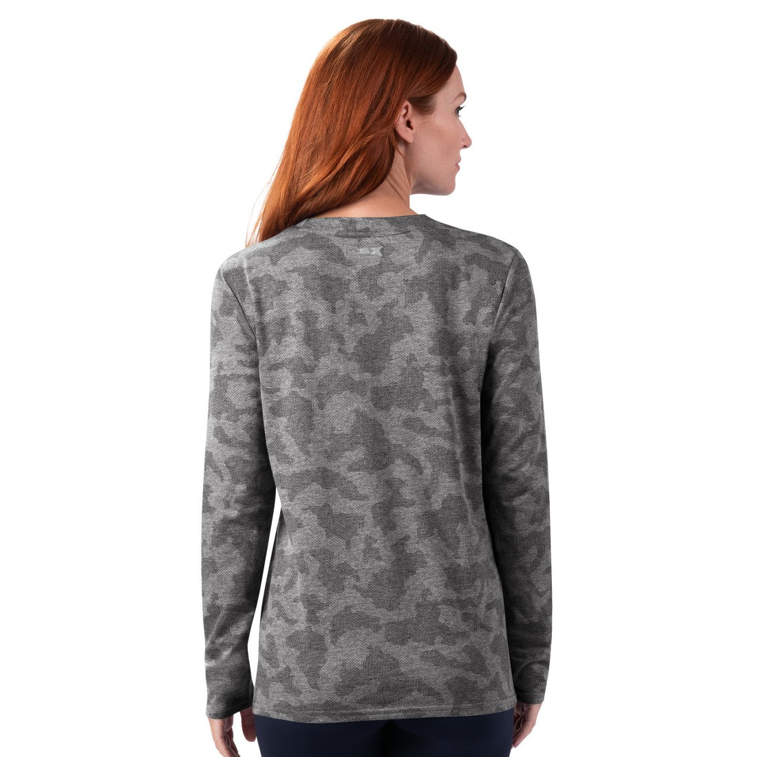 Detroit Lions MSX by Michael Strahan Women's Camo Performance Long Sleeve T-Shirt Grey