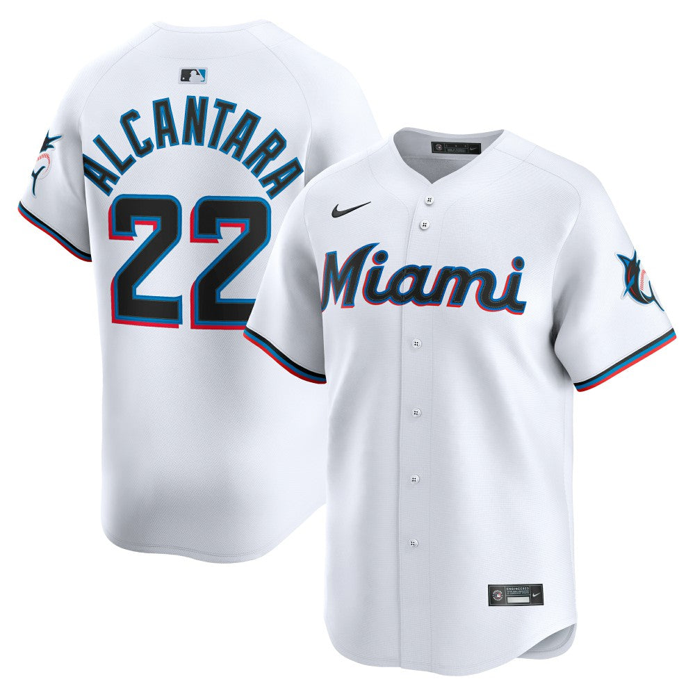 Sandy Alcantara Miami Marlins Nike Home Limited Player Jersey - White Jerseys