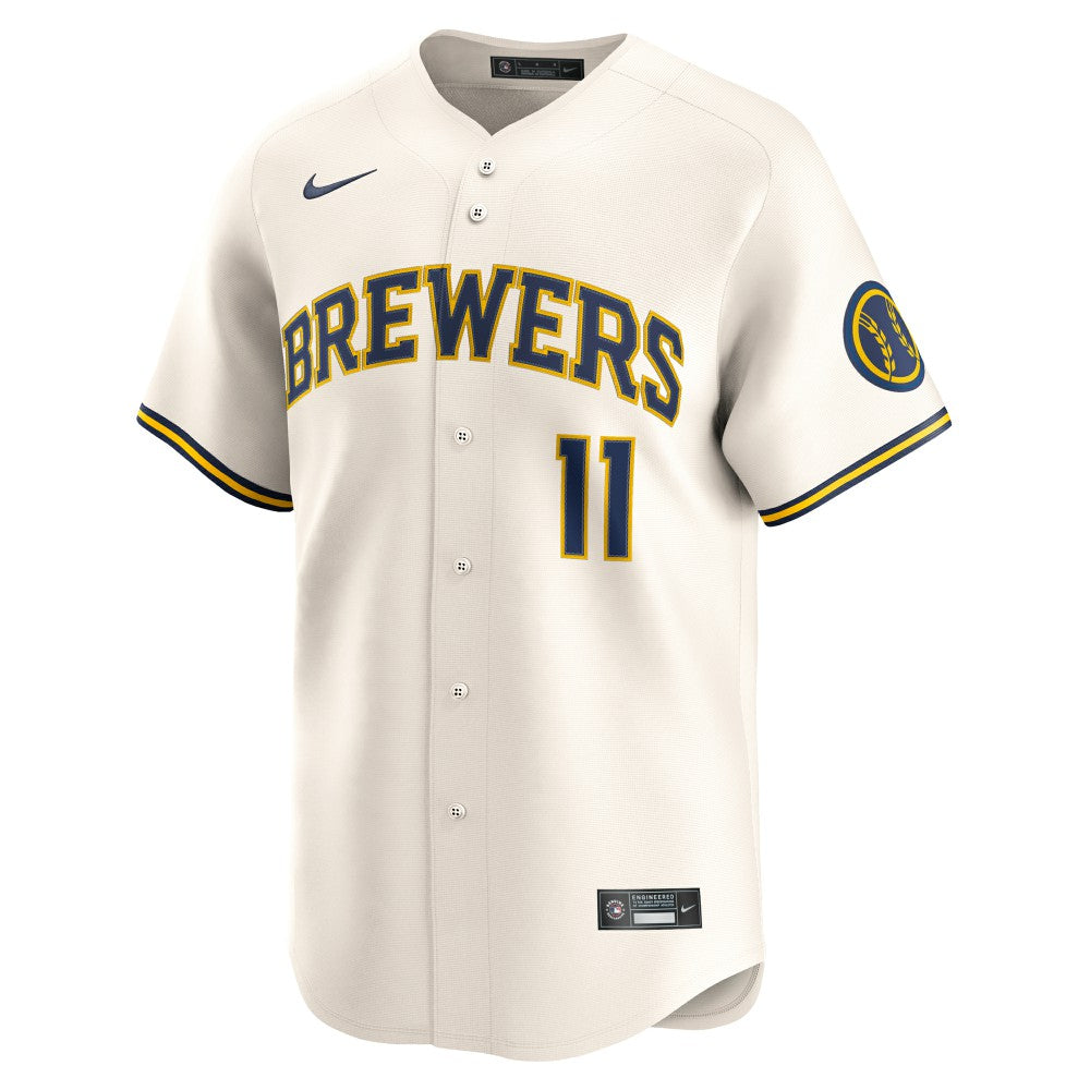 Jackson Chourio Milwaukee Brewers Nike Home Limited Jersey - Cream Jerseys