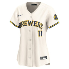 Jackson Chourio Milwaukee Brewers Nike Women's Home Limited Player Jersey - Cream Jerseys