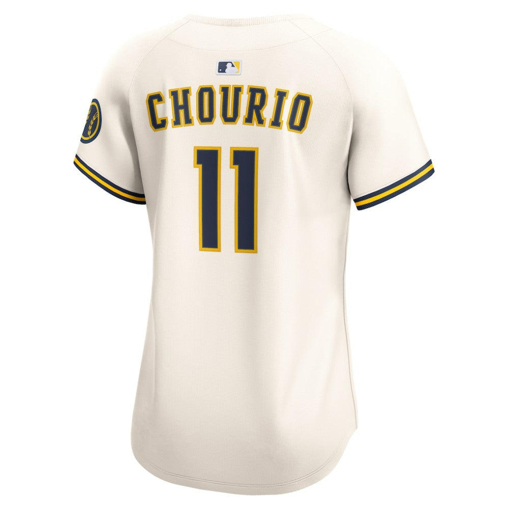 Jackson Chourio Milwaukee Brewers Nike Women's Home Limited Player Jersey - Cream Jerseys