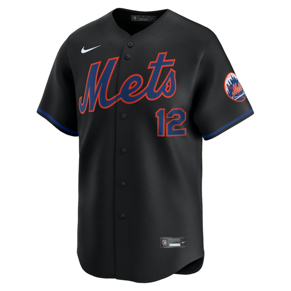 Francisco Lindor New York Mets Nike Alternate Limited Jersey - Black Jerseys