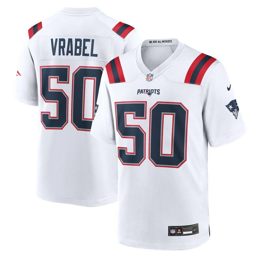 NFL Mike Vrabel New England Patriots Retired Player Game Jersey - White