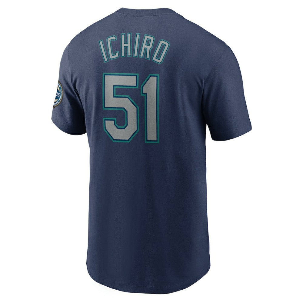 Ichiro Suzuki Seattle Mariners Nike 2025 National Baseball Hall of Fame Name & Number T-Shirt - Navy T-shirts