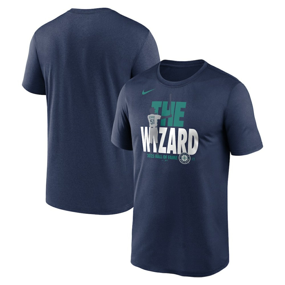 Ichiro Suzuki Seattle Mariners Nike 2025 National Baseball Hall of Fame Legend T-Shirt - Navy T-shirts