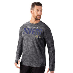 Baltimore Ravens MSX by Michael Strahan Performance Camo Long Sleeve T-Shirt Black