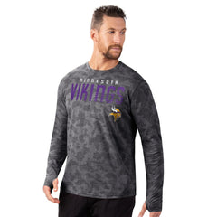 Minnesota Vikings MSX by Michael Strahan Performance Camo Long Sleeve T-Shirt Black