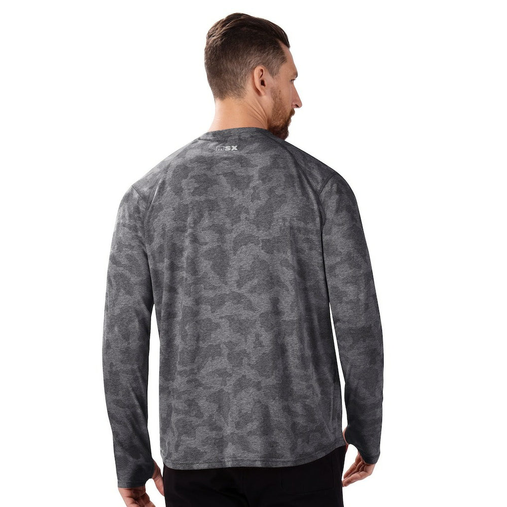 Philadelphia Eagles MSX by Michael Strahan Performance Camo Long Sleeve T-Shirt Black