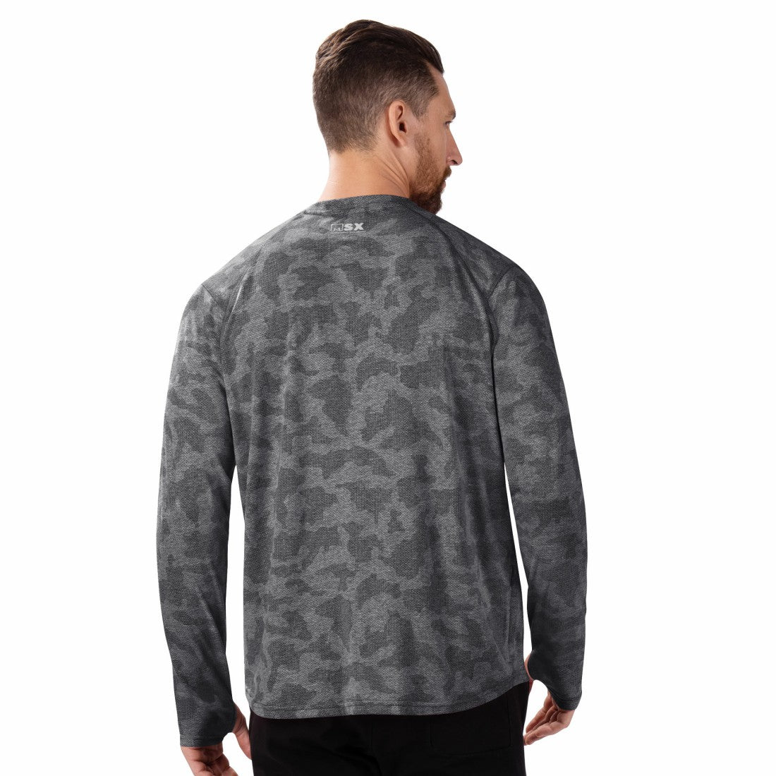 Green Bay Packers MSX by Michael Strahan Performance Camo Long Sleeve T-Shirt Black